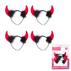 PARTYSHOW 可愛惡魔髮箍, 混合顏色, 4個