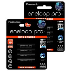 Panasonic eneloop pro 台灣公司貨 鎳氫充電電池4號 BK-4HCCE4BTW, 4顆, 2組