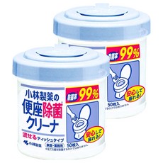 KOBAYASHI 小林製藥 馬桶坐墊清潔濕紙巾 浴廁抽取式 可分解於水中, 45g, 1入, 2罐