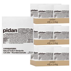 pidan 天然鈉基球型貓砂, 2.4kg, 12包, 無香