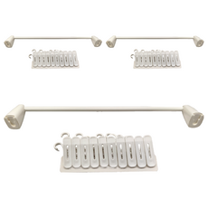 懶角落 NS-帽子壁掛架 短杆-10夾 1入, White, 3個