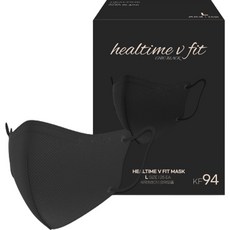 힐타임 브이핏 마스크 대형 KF94, 25개입, 1개, 검정색