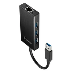 j5create 凱捷國際 USB3.0多功能外接網路擴充卡 JUH470, 黑色, 1個