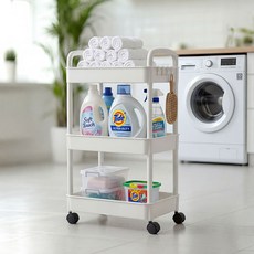 Linef 移動式縫隙推車, 白色, 3欄