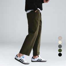 EV CLOSET 男士棉質彈性鬆緊帶錐形寬褲 6080-1