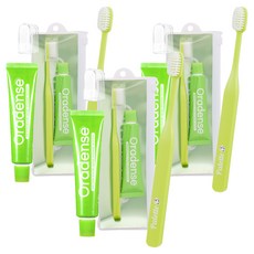 oradense 牙齦護理便攜式牙刷 + 牙膏 35g 套組, 3套