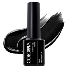 Colorpia 一步式純色凝膠美甲, 1個, 004 深黑色, 6g
