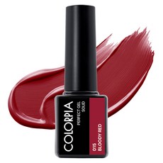 Colorpia 一步式純色凝膠指甲油, 1個, 015 血紅色, 6g