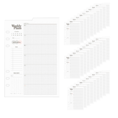 PLEPIC A5 6 孔雙面索引墊每週計劃 3p, 30張