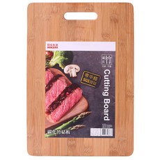 HIKARI 日光生活 碳化竹砧板 38 x 26 x 1.5cm 粽色 天然竹製 SGS檢驗合格, 1個