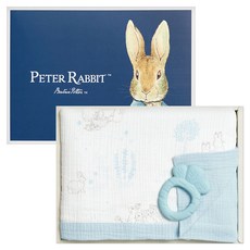 奇哥 比得兔天絲泡泡紗被安撫禮盒, 藍色