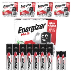 Energizer 勁量 勁量 Max 鹼性電池 AA 14入 + AAA 2入, 5套