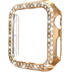 4YOU 스마트워치 큐빅 두줄 하드 케이스 40mm, 로즈골드