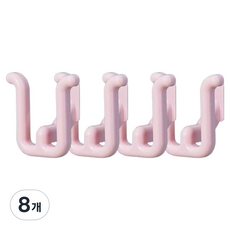 Celliving 黏貼式掛鉤拖鞋架, 8個, 粉紅色