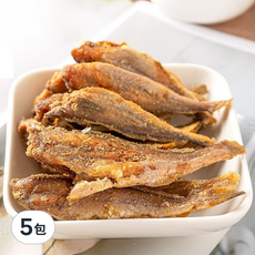 一袋美味 香酥小黃魚 原味 200g/包 酥脆可口 高鈣休閒零食, 5包