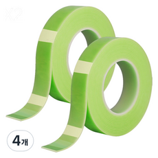 알로데 컬러 나노 매직 양면테이프 3cm x 3m, TYPE08 그린, 4개