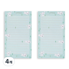 플라잉웨일즈 짱구는못말려 메모지, 달려흰둥아, 50개입, 4개