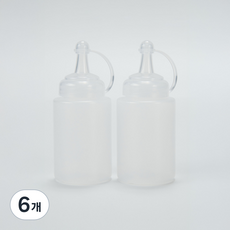 JAJU 미니 소스병, 50ml, 6개