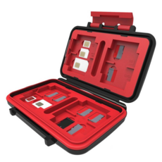 UniSync 手機相機SD/TF/CF/SIM/Micro記憶卡收納保護盒 7種卡型26個存卡槽 防潑水防塵, 1盒