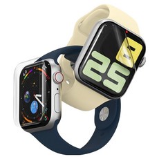 SINJIMORU 刮痕修復高光塗層Apple Watch保護貼2件組, 透明色, 1組