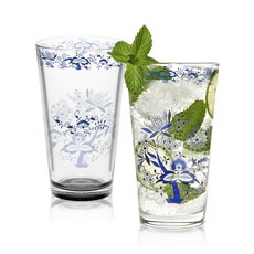 MAZUOKA Zwiebelmuster花紋調酒攪拌杯 480ml, 混色, 2個