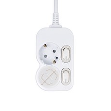 에코파워탭 국내 제조 에코파워탭 LED 개별 절전 멀티탭 2구 SMC-303B, 4m, 화이트(멀티탭), 랜덤발송(안전커버), 2개