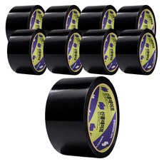 신흥테이프 칼라 박스테이프 검정 50m, 9개