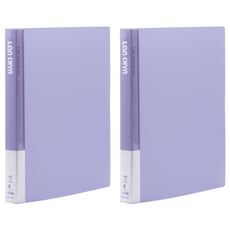 Lan CHYn 連勤牌文具 lc-8001-4r pe pp 果凍色系四孔3/4/圓型夾(小背寬) 紫/ 個, 紫色, 2入