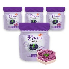 짱죽 요거트큐브 간식, 블루베리, 4개, 16g