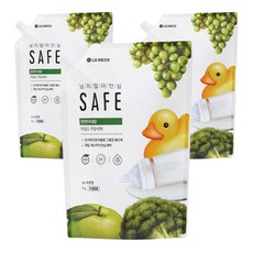 [비건라이프] 세이프 천연미네랄 주방세제 리필 마일드, 1L, 3개