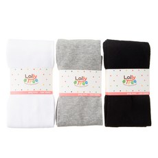 Lolly Tree 孩童素色緊身褲襪 3件組