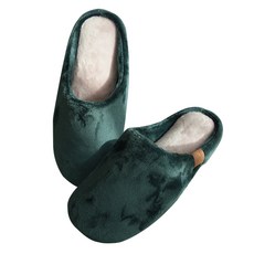 BOWELL 男士雙層柔軟超細纖維拖鞋, 皇家綠