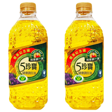 得意的一天 五珍寶健康調和油, 含葵花油、頂級橄欖油、葡萄籽油、玉米油, 有助於降低膽固醇, 1.58L, 2瓶