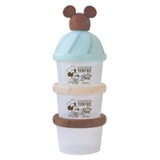 米奇 奶粉分裝盒 195 x 75 x 75mm 蓋子 + 漏斗 + 內蓋2個 + 盒子3個 80ml 100g, 1組