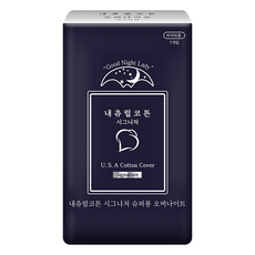 Natural Cotton 經典蝶翼衛生棉, 超長夜用型(415mm), 7片, 1包