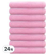 Songwol 松月 營業用 美容 輕便多用途洗臉毛巾 34, 24個, 粉紅色