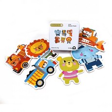 娃娃國 口袋隨身盒桌遊-木質拼圖 TB-0058 兒童益智玩具 訓練手眼協調, 25片, 1組