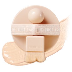 THE TOOL LAB 印章光澤氣墊粉餅 11g+粉底刷組, 1組, 23 Natural Beige