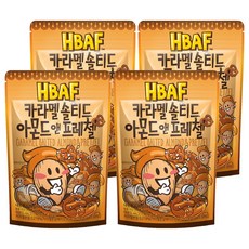 바프 카라멜 솔티드 아몬드 앤 프레첼, 120g, 4개