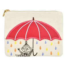 MARUSHIN 丸真 MOOMIN 面紙小物收納包, MOOMIN 面紙小物收納包 米色 + 紅色, 1個