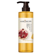 HAIR RECIPE 髮的食譜 水潤亮澤洗髮露 蜂蜜石榴, 530ml, 1瓶
