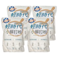 輕時代 小蘇打粉 清潔去污 消除異味, 1.2kg, 4包