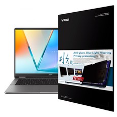 YADI 亞第 靜電吸附水之鏡防窺片 ASUS Vivobook 14 Flip TP3407專用 PF4PPA-W140, 透明色, 1片