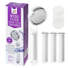 comet 蓮蓬頭+蓮蓬頭濾網 4入+濾芯 4入, 1組