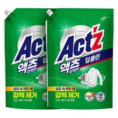 액츠 퍼펙트 딥클린 액상세제 리필, 1.5L, 2개