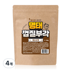 해야미 명태껍질 부각 옥수수맛 옥수수 콜라겐스낵, 250g, 4개