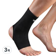징바 데일리 슬림 압박 발목 보호대 좌우세트, 3세트, 블랙