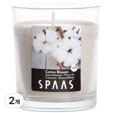 SPAAS 透明玻璃香氛蠟燭, 2個, 棉花