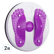健身磁石腳底按摩扭腰盤,白色+紫色,2個,足底按摩 扭腰 健身器材