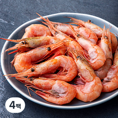 어업회사법인해선생 포항시 인증 생물 홍새우 (냉장), 500g, 4팩
